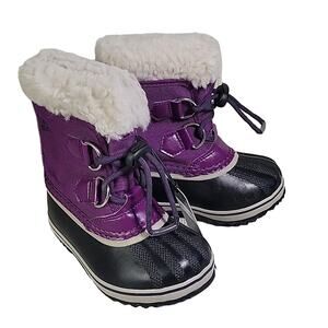 Sorel Kids Purple and Black Snow Boots